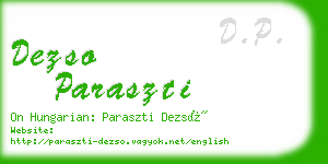 dezso paraszti business card